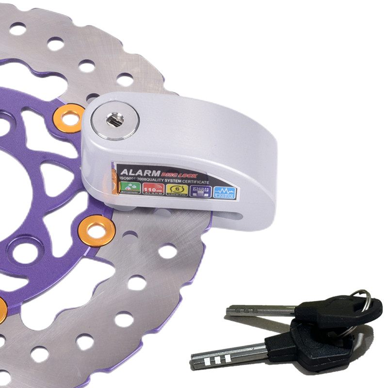 オートバイスクーターディスクブレーキロックモーター自転車盗難防止ホイールディスクブレーキロック防水セキュリティアラーム保護 6 色