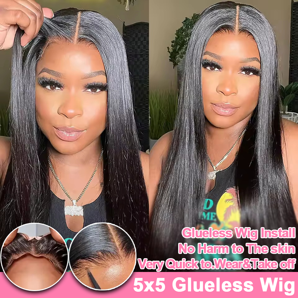 360 totalmente transparente osso em linha reta 13x4 perucas frontais do laço pré arrancadas cabelo remy brasileiro 5x5 perucas sem cola cabelo humano para mulher