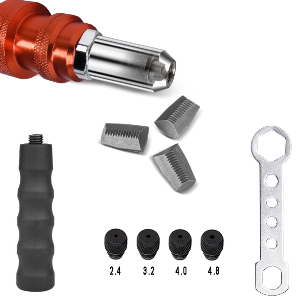 Upgrade Electric Rivet Gun 2.4mm-4.8mm Rivet Nut Gun Drill Bit Adapter Insert Rivet Power Tool into Cordless Drill Rivet Nut