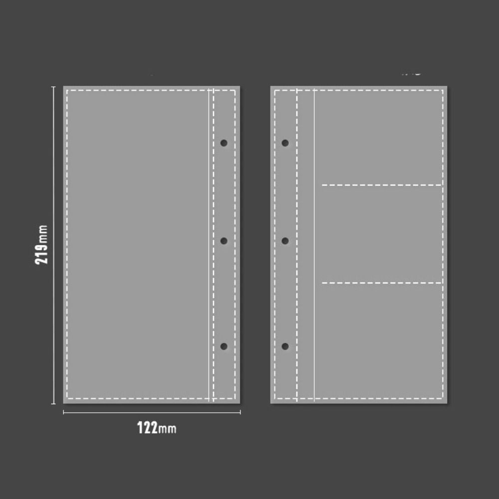 Puレザービルプランナーバインダー、再利用可能、ルーズリーフ、予算、現金封筒、透明、予算、節約、ノートブック