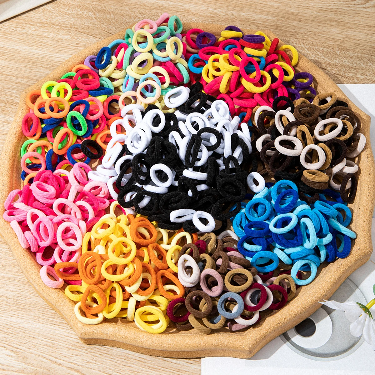 100/300/500pcs Ragazze Fasce Elastiche Dei Capelli Per Bambini Coda di Cavallo Tenere Legame Dei Capelli Elastico Scrunchie Accessori Per Capelli Per Bambini per le donne