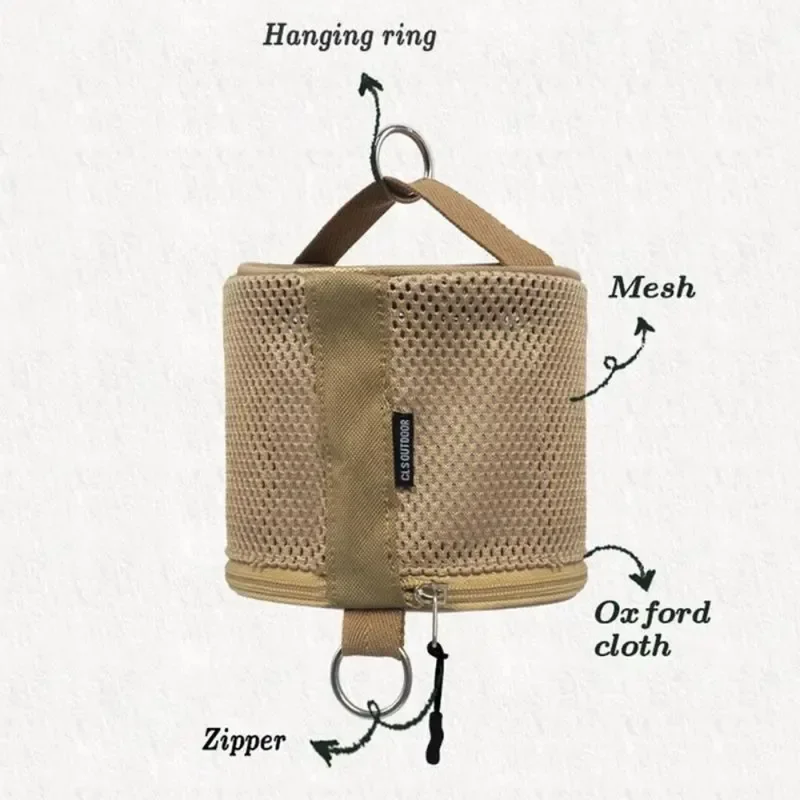 Custodia per fazzoletti da campeggio all'aperto, borsa portaoggetti in rotolo di carta con gancio, porta fazzoletti portatile, porta tovaglioli appeso per tende, forniture da campeggio