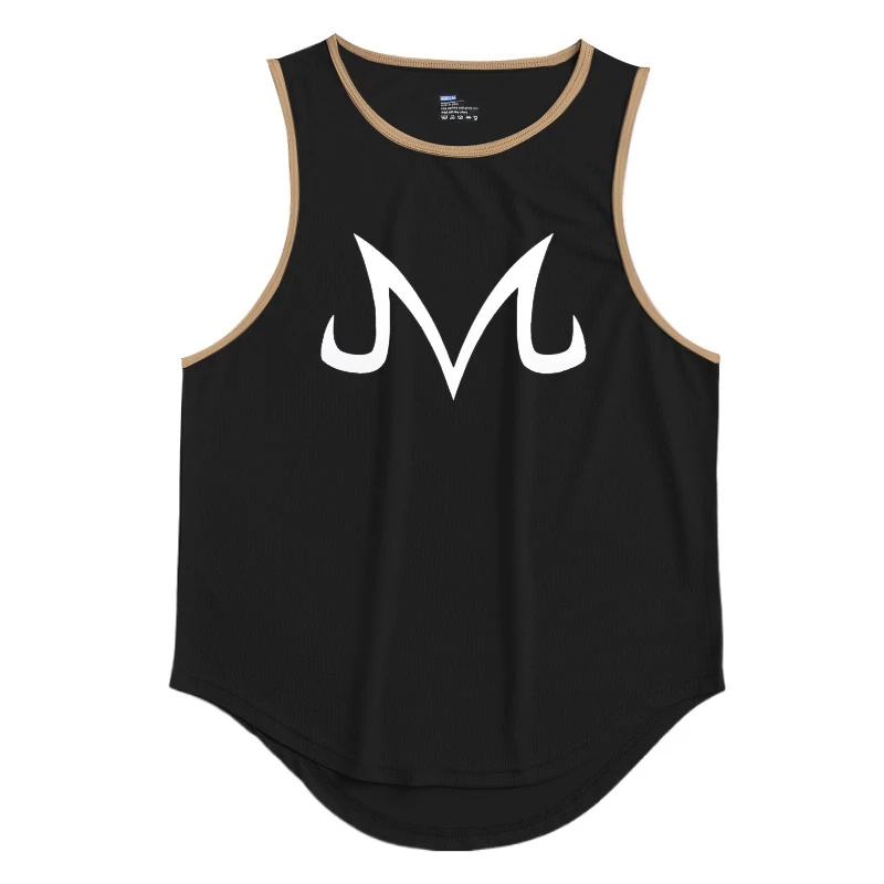 夏のフィットネススポーツタンクトップメンズ通気性ルーズフィットトレーニングノースリーブ Tシャツ速乾性ベストアニメ ZT 服