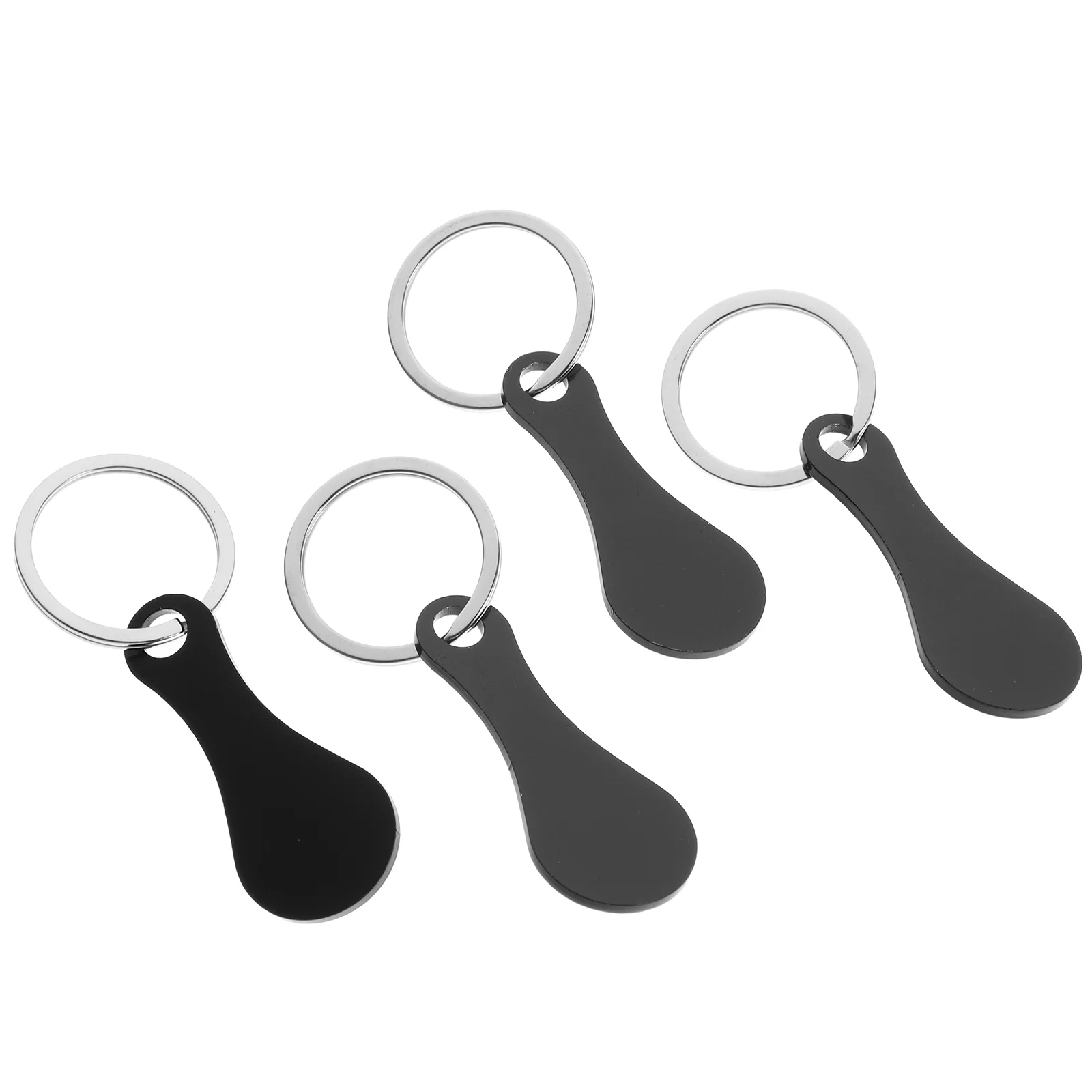 4 Pcs Cart Token Unlocker Supermarket Trolley Tokens Shopping Quarter Keychain Fob Keys Decor Portable Removers Accessories