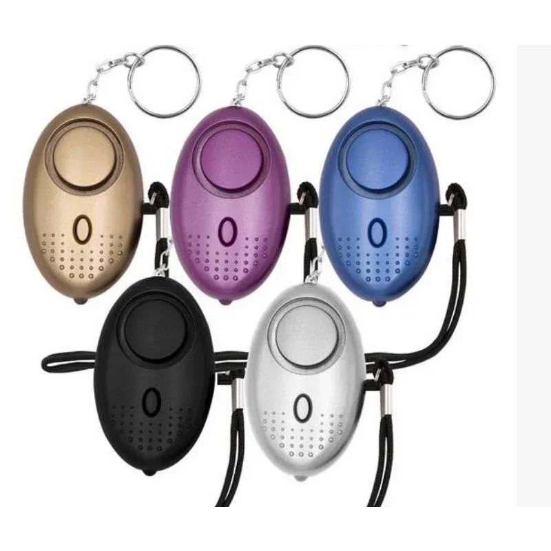 1pcs แบบพกพาป้องกันตัวเอง 130dB Anti Aggression Personal Security ALARM พวงกุญแจไฟ LED ความปลอดภัยฉุกเฉินสําหรับสตรี