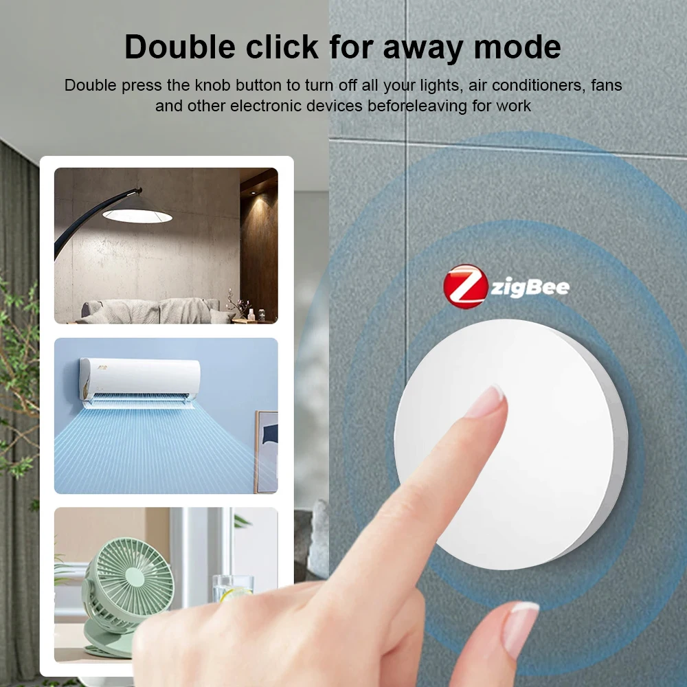 Pulsante Smart Zigbee Interruttore di scena Controllo vocale Pulsante wireless Tuya App Smart Life Dispositivi Zigbee per telecomando Smart Home
