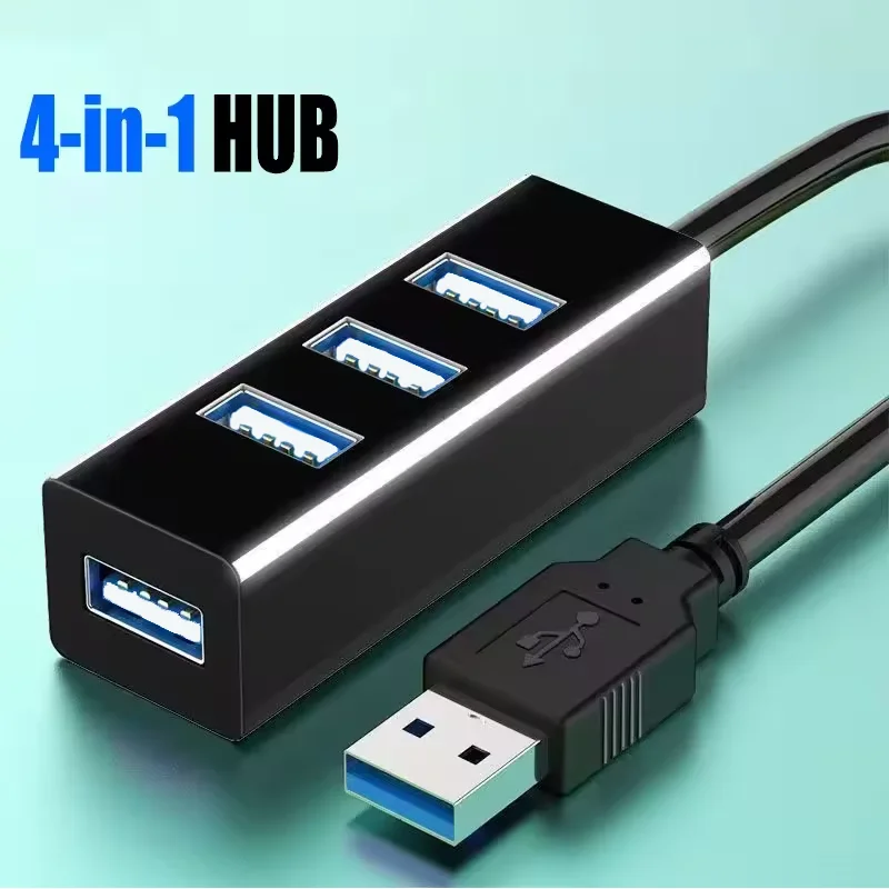 Hub USB Multi Expander Hub USB Splitter Voedingsadapter Hoge snelheid 4-poorts in één voor pc-computeraccessoires