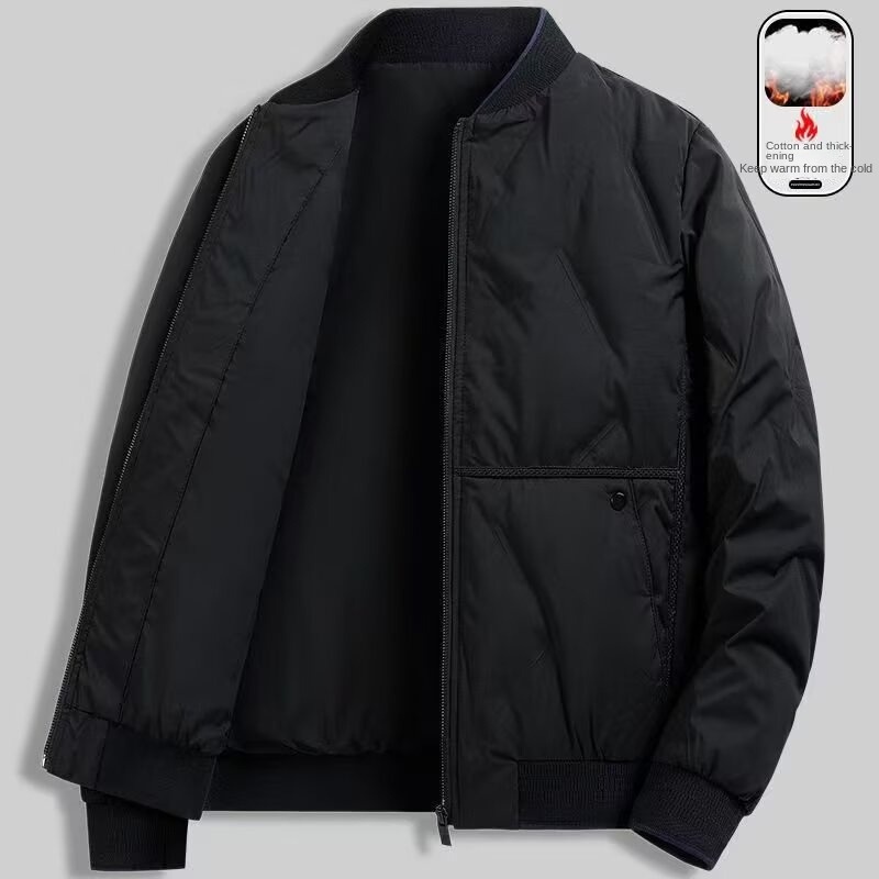 Ropa de abrigo de otoño e invierno para hombre, nueva moda, marca, cuello de béisbol, chaqueta de vuelo informal de otoño