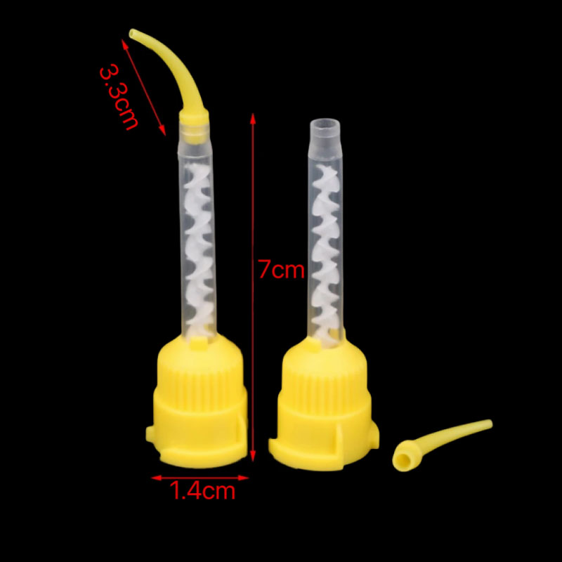 50/100 stücke Dental Mischen Tipps Einweg Düsen Rohre Kopf Abdruck Materialien Silikon Gummi Förderung Zahnmedizin Labor Produkte