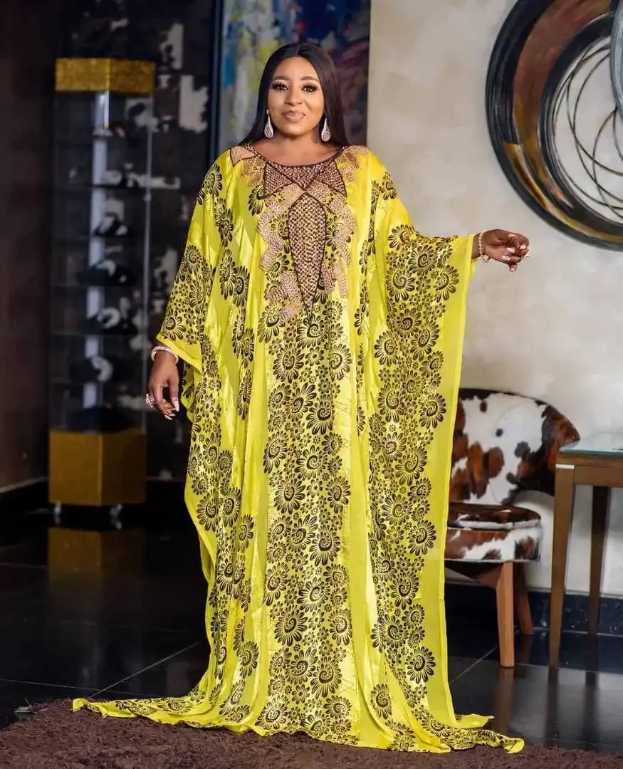 アフリカのドレス女性 2023 秋ロングマキシドレスアフリカ服 Dashiki セクシーなアバヤドバイ Boubou ローブ Africaine ファム