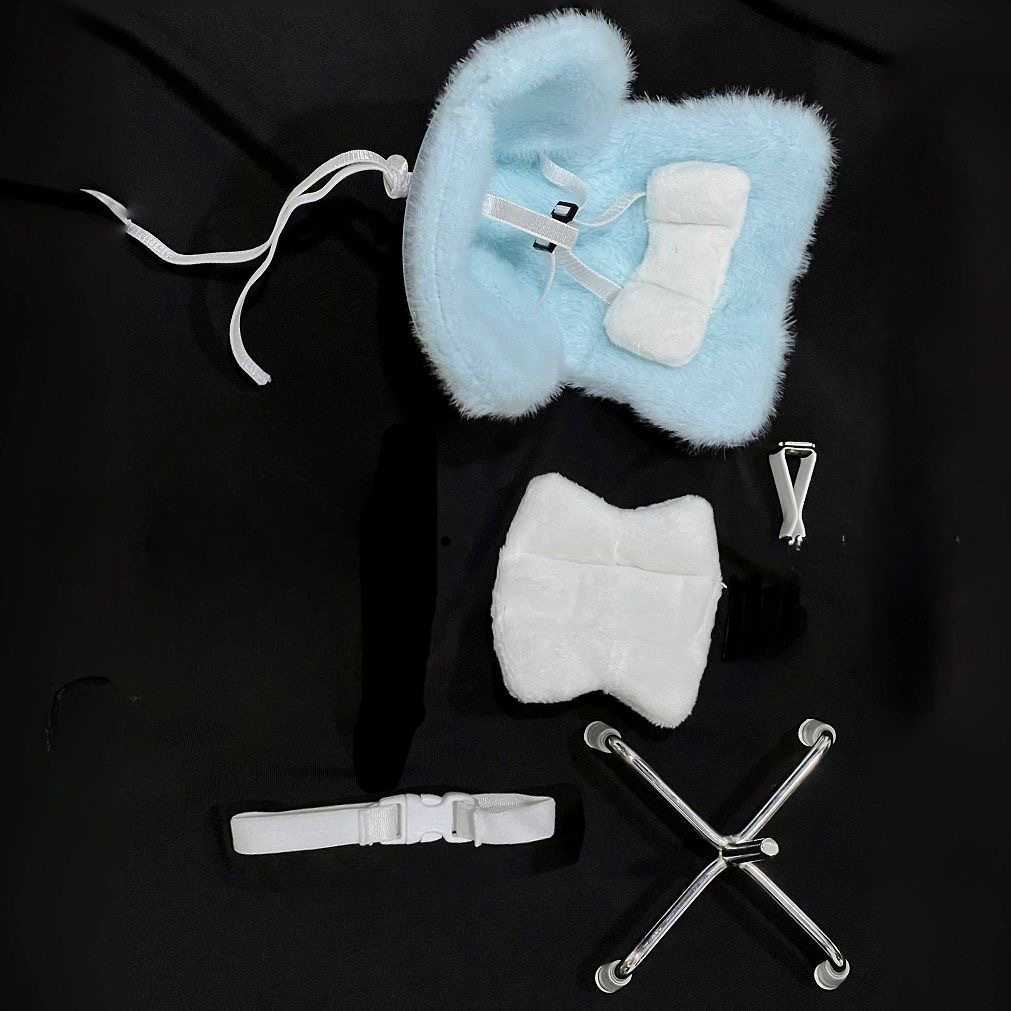 Para labubu boneca de carro assento de segurança kawaii ob11 boneca assento de pelúcia carro aromatreatment decoração terno para todas as bonecas com 18cm