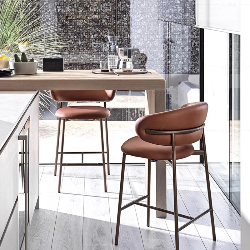 อุตสาหกรรมเก้าอี้บาร์โลหะโมเดิร์นแบบพกพา Minimalist เก้าอี้บาร์พับ Lounge asientos para bares หรูหราเฟอร์นิเจอร์