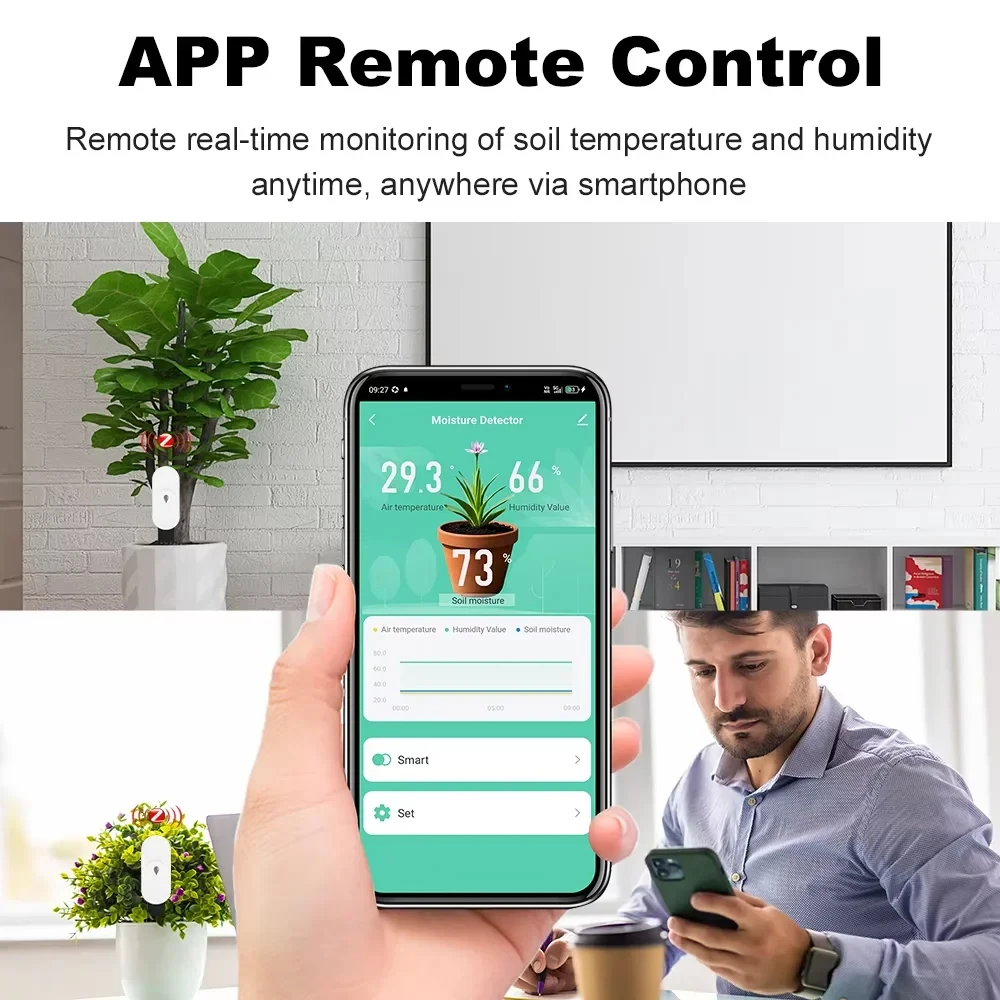 Zigbee датчик влажности почвы, тестер влажности и температуры, сад, домашняя автоматизация, детектор орошения, измерительный прибор, поддержка домашнего помощника