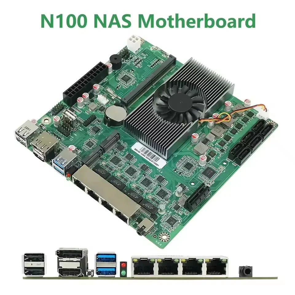 SZBOX Alder Lake N100 N150 1264-NAS Motherboard ITX Home Processor DDR5 4*Intel I226 2.5G LAN M.2 Slot 6xSATA DP HD Low Power
