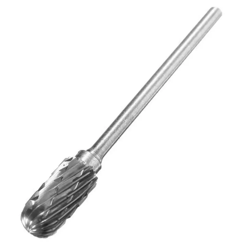 10pcs 1/8" Shank Tungsten Carbide Milling Cutter Rotary Tool Burr Diamond Cut Rotary Drill Bit for Metalworking Polishing Tools