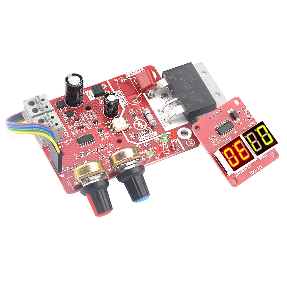 AC9-12V DIY NY-D01 制御ボード 40A/100A スポット溶接機制御ボード溶接機パネル調整時間電流デジタル表示