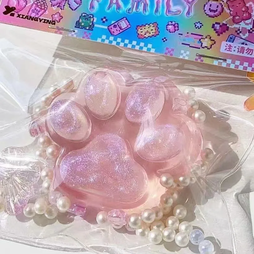 ตลก Squishy Squeeze ของเล่นแมวเท้า Antistress ความเครียดบรรเทาของเล่น Decompression Mochi Fidget เด็กผู้หญิงซิลิโคนช้า Rebound ของเล่น