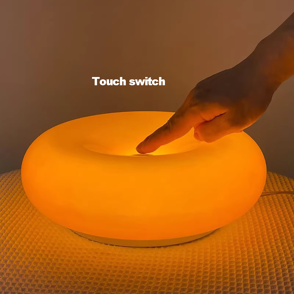 Schlafzimmer Nachttischlampe USB Stecker Bauhaus Wohnzimmer Esszimmer Dekoration Donut Umgebungslicht