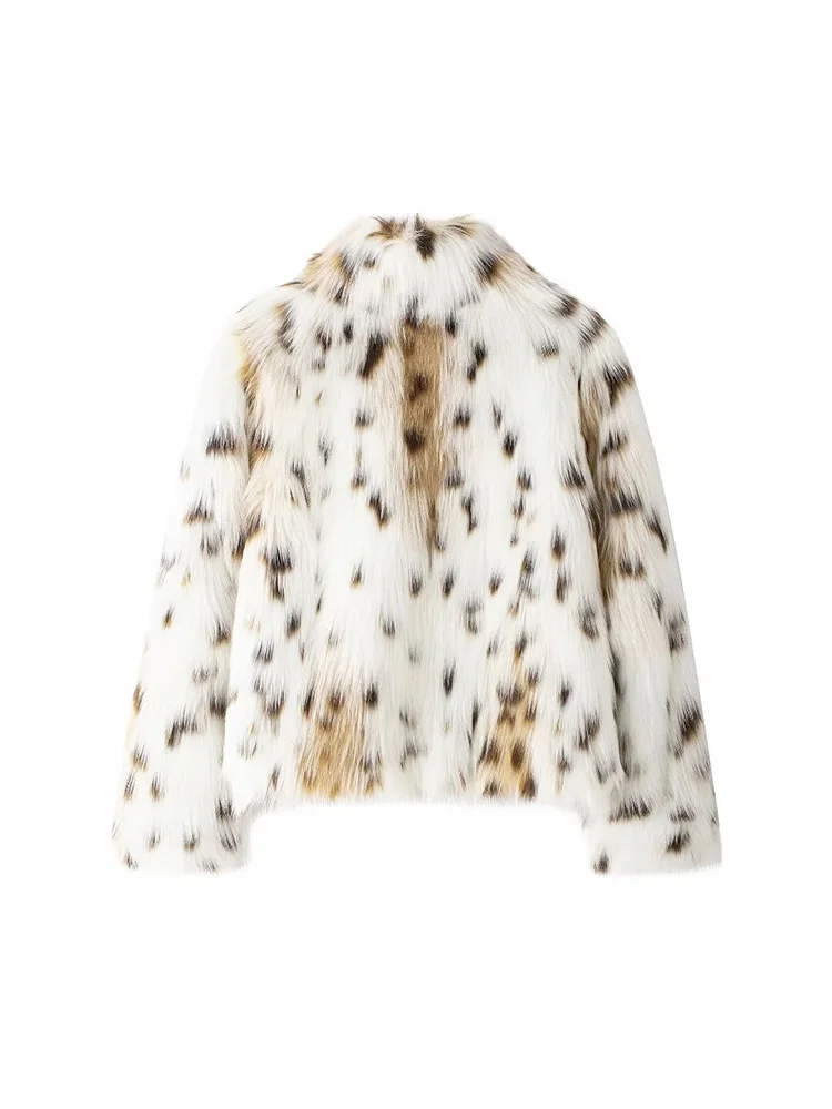 Willshela-女性用のフェイクファーコート,隠しボタン付きコート,ヴィンテージ,ハイカラー,長袖,女性用のシックな衣装,ファッショナブル