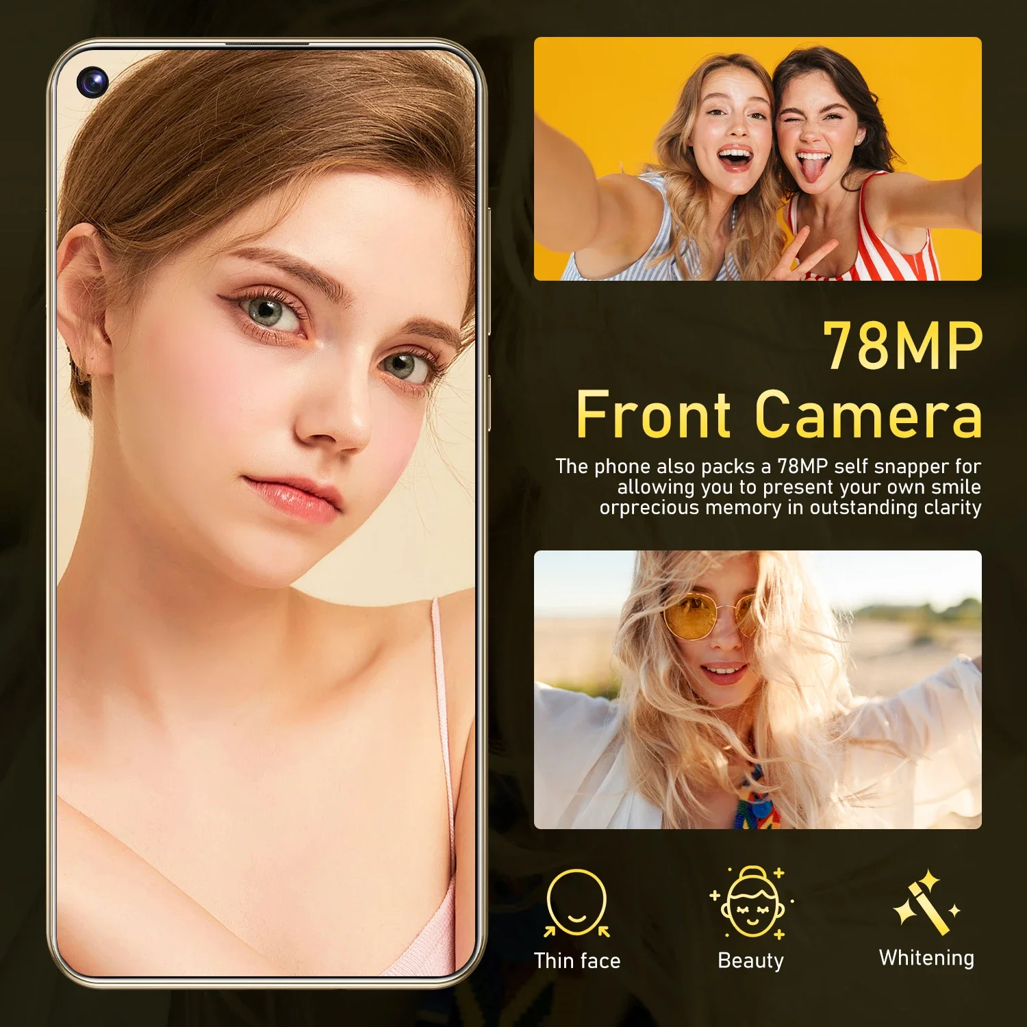 Novo smartphone s25 5g 7.3 polegadas de alta definição android14 snapdragon 8gen3 10core telefone sim duplo 7800mah desbloqueio telefones celulares