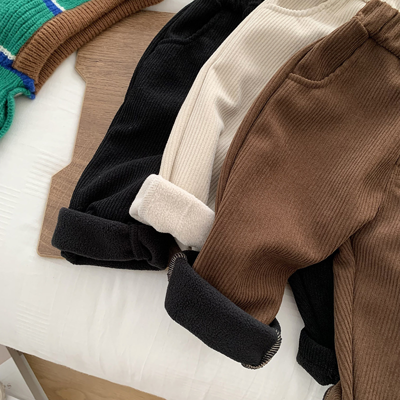 MILANCEL/2024, весенне-осенние однотонные детские прямые штаны для мальчиков, модная детская одежда, брюки, короткие джинсы для детей от 1 до 6 лет