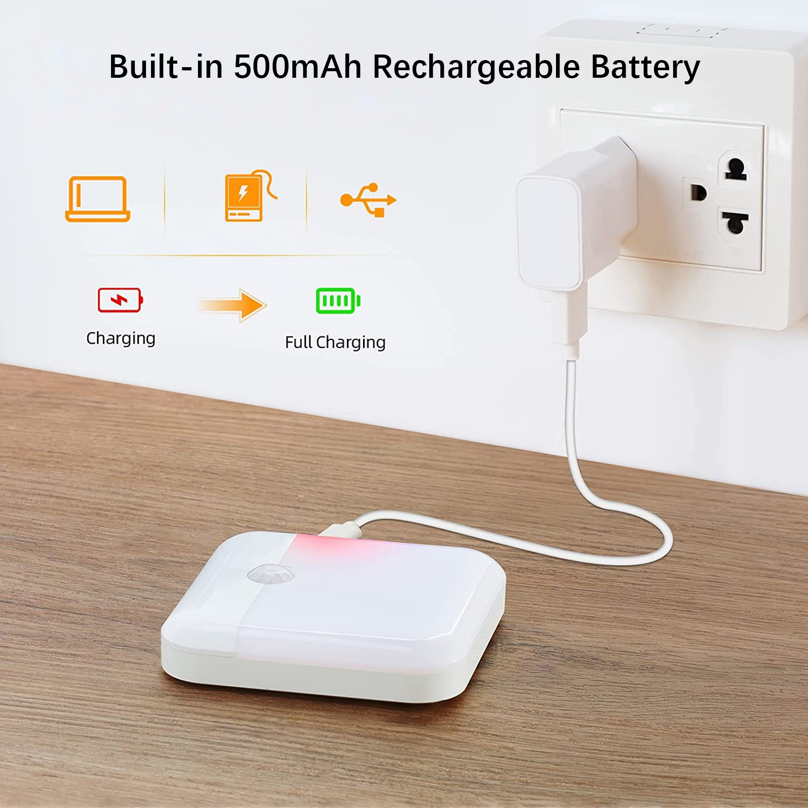 Led inteligente sensor de corpo humano luzes da noite iluminação automática de emergência carregamento usb sem fio sucção magnética led luzes do armário