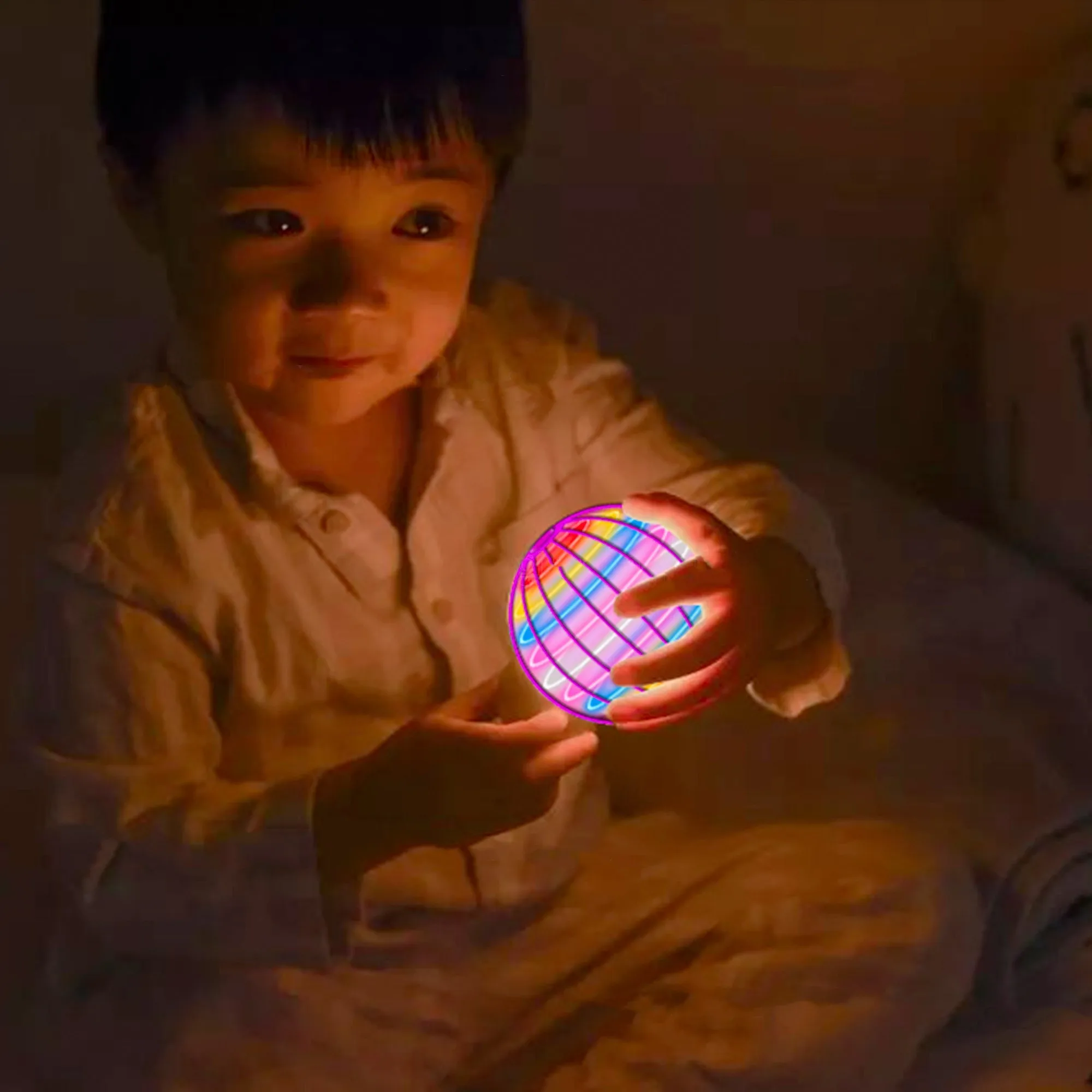 Flying Ball Boomerang Drone Flyorb Magic พร้อมไฟ LED ของขวัญ Hover Ball Fly Nova Orb Flying Spinner Fidget เด็กครอบครัวของเล่น