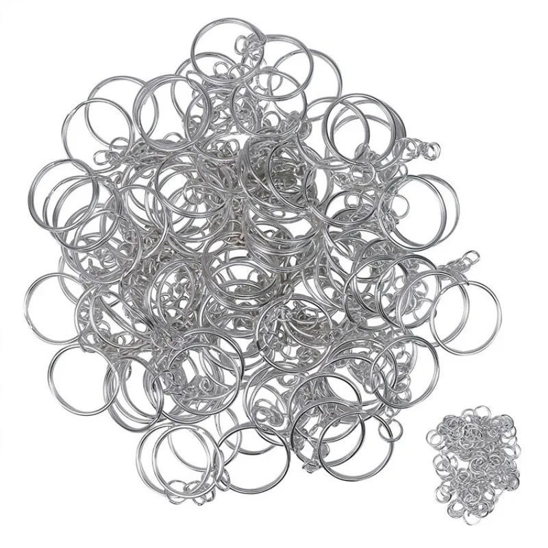25 mm * 50 Stück flacher Ring, runde Metallschnalle, runder Ring, glatte Hundeschnalle, geprägter kreisförmiger Ring, hängende Schnalle, Hakenschnalle