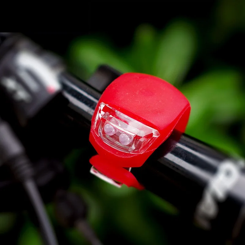 Luz de bicicleta de silicona, lámpara frontal, linterna impermeable para bicicleta, linterna LED, luz trasera para triangulación de envíos
