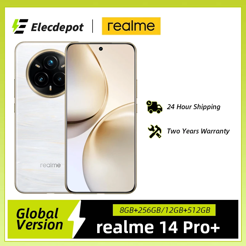 [Weltpremiere] Realme 14Pro Plus Smartphone Snapdragon ® 7s Gen 3 5G 6000 mAh 50 MP Sony 3X Periscope 6,83 Zoll 120 Hz gebogenes Display