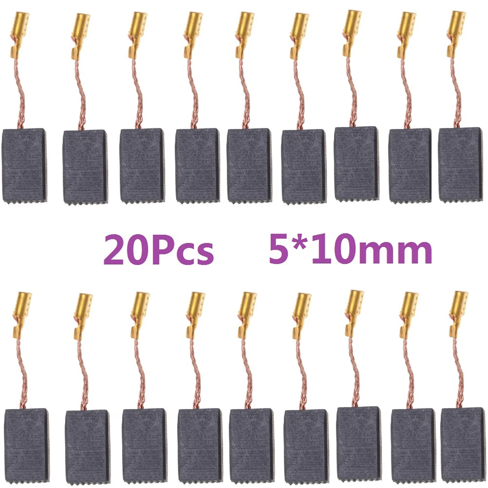 20 piezas cepillos de carbono 5*10*15mm para motores eléctricos Bosch 125 14-150 piezas de amoladora angular de Motor eléctrico accesorios cepillo de carbono