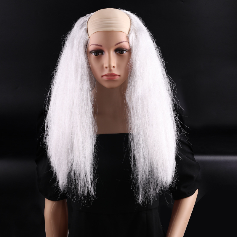 Halloween Cosplay Glatze Perücke für Erwachsene Alter Mann Glatze Tramp Perücke