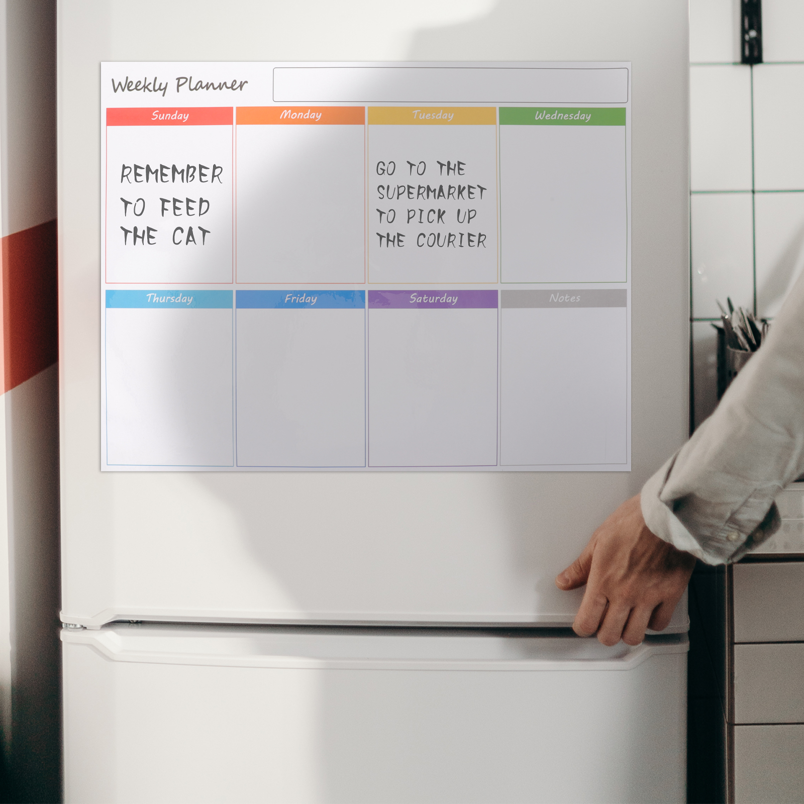Monatsplaner, Kühlschrankmagnete, Zeitplantafel, trocken abwischbarer magnetischer Whiteboard-Kalender