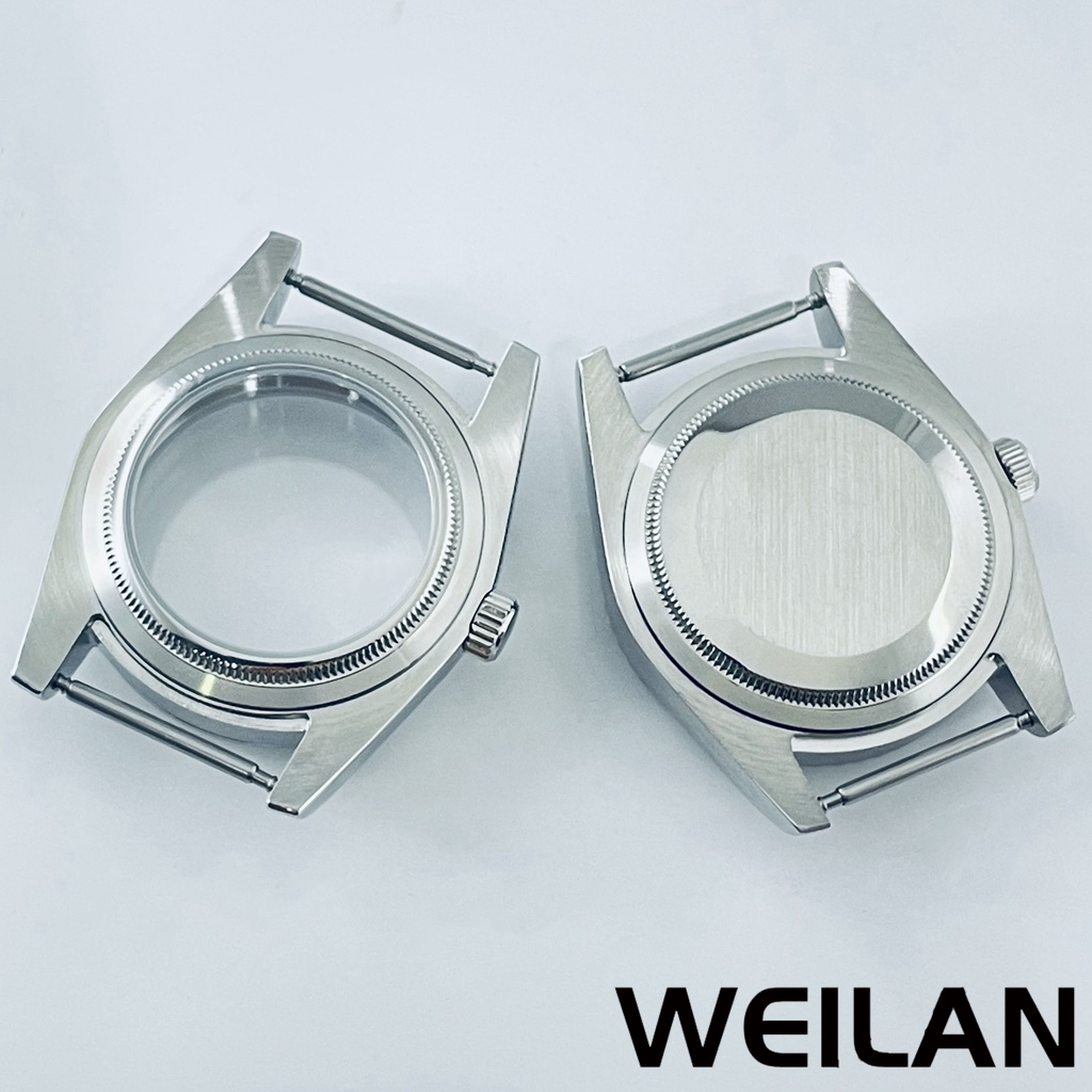 36 ミリメートル 40 ミリメートルシルバー時計ケース防水サファイアクリスタフィット NH34 NH35 NH36 NH38 NH70 NH72 ETA2824 PT5000 ムーブメント