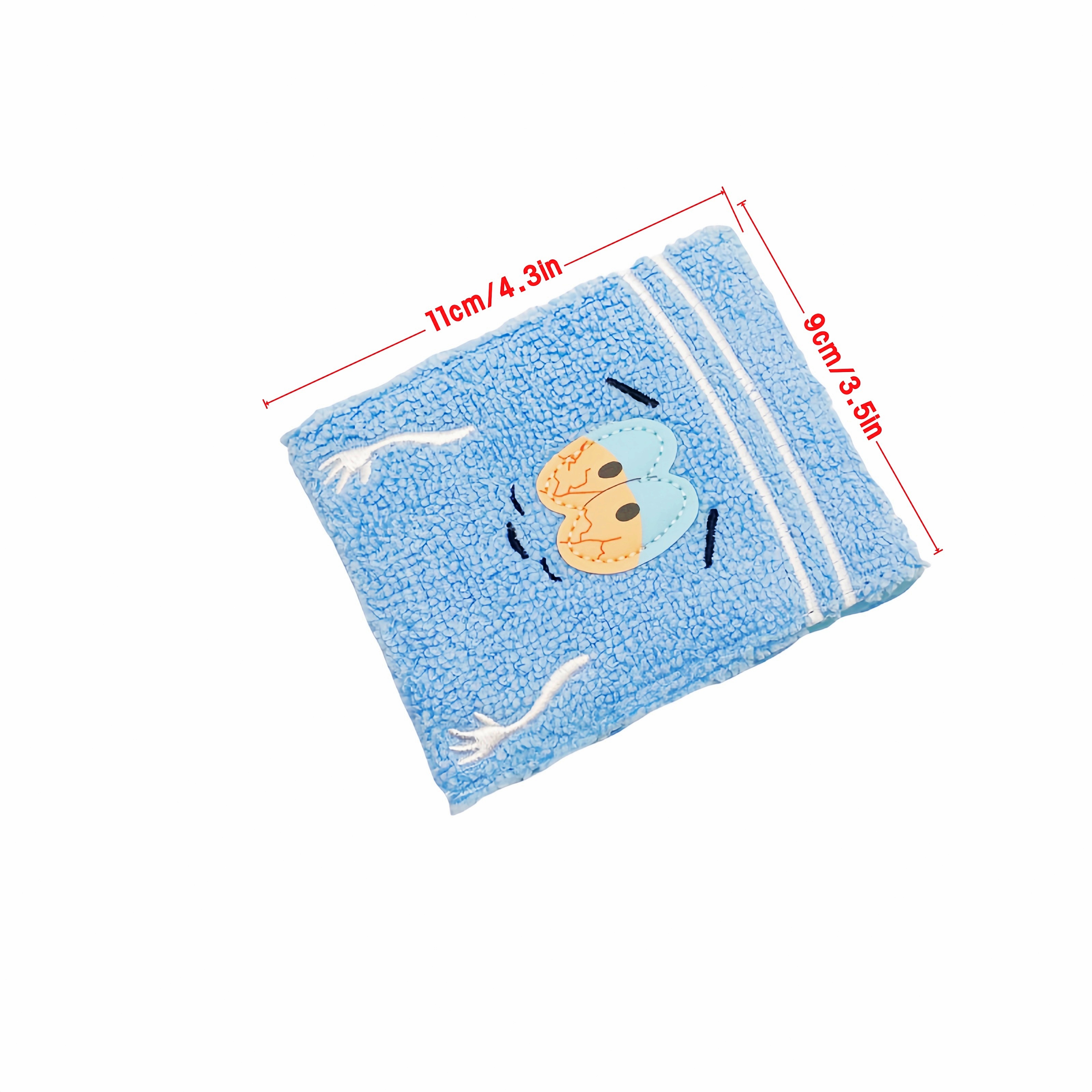 Cartera de moda de anime bordada con tela de toalla, tarjetero de identificación personalizado de diseñador