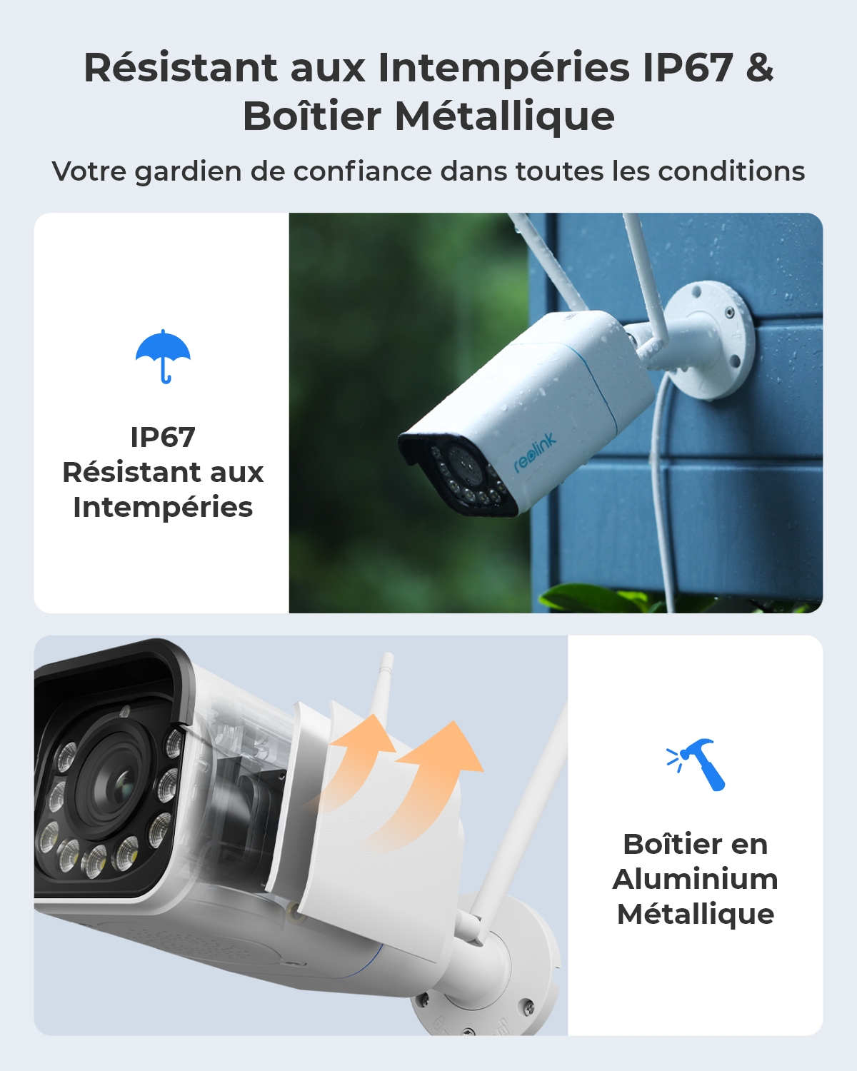 Reolink 4K caméra de sécurité détection intelligente 8MP Wi-Fi 6 technologies caméras de Surveillance Onvif 2.4G/5Ghz sans fil 5MP caméra IP extérieure