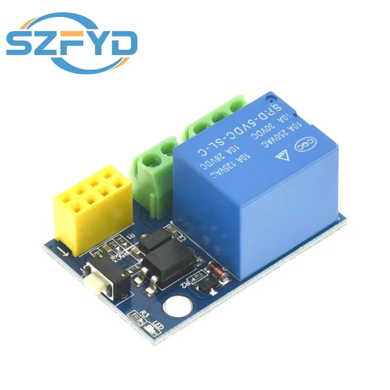 Módulo de relé WiFi ESP8266 ESP-01S 5V - Interruptor de controle remoto para casa inteligente - Compatível com Arduino e APP