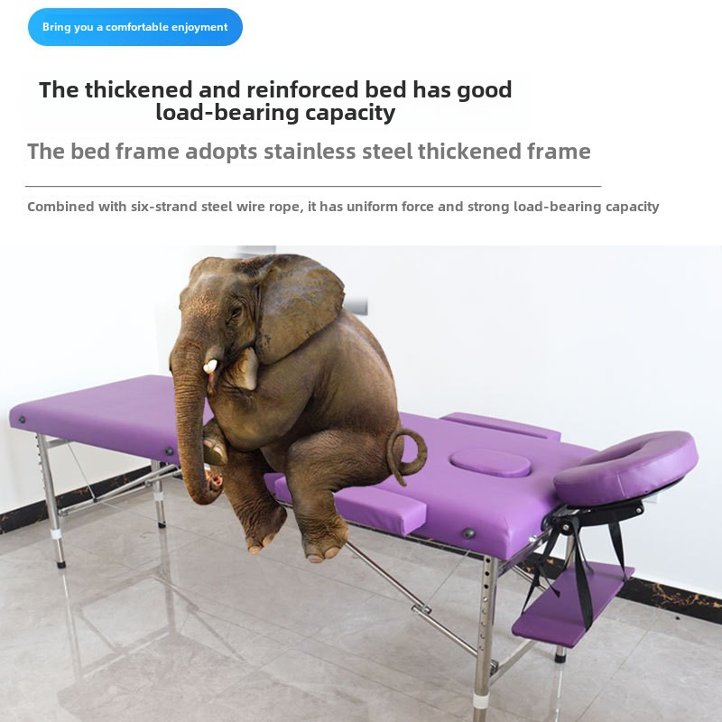 Draagbaar multifunctioneel massagebed Opvouwbaar schoonheidsmassage Push-back bed Inspectie Gezondheidsonderzoekbed
