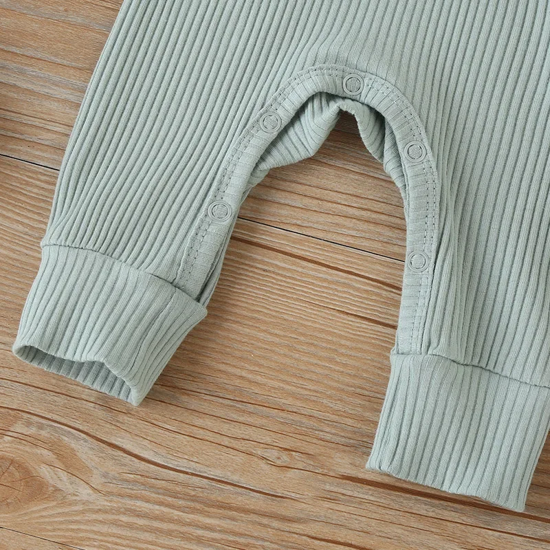 ฤดูใบไม้ร่วงทารกแรกเกิดเด็กทารกเด็กหญิงRomper Playsuit Overallsผ้าฝ้ายแขนยาวชุดเด็กทารกเสื้อผ้าทารกแรกเกิด