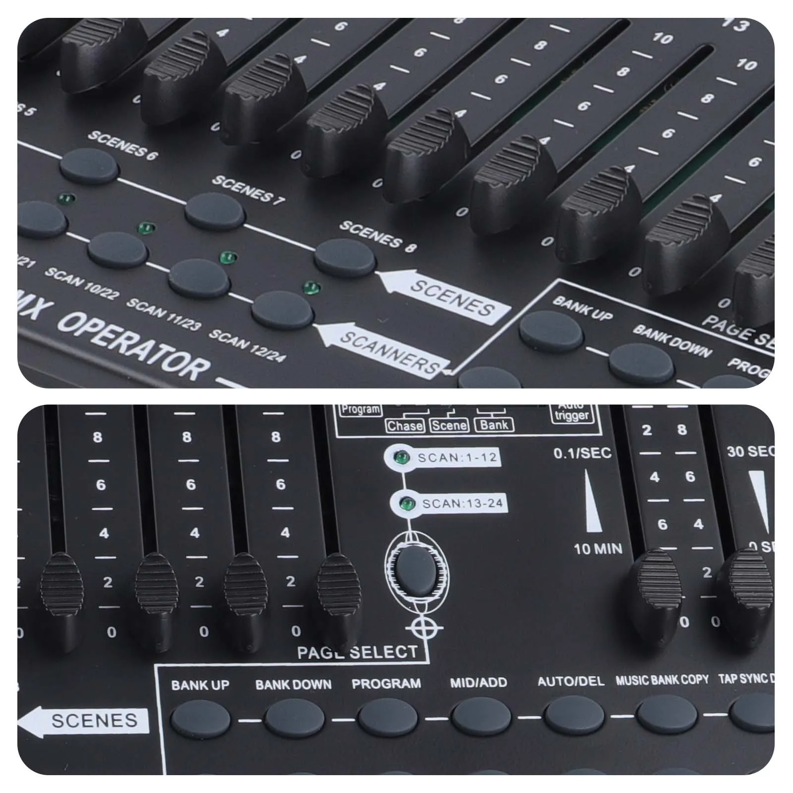 Fieryzeal 384 Channel Light Controller DMX512 High Quality Controller Console Operator for Live Concerts KTV DJs Clubs Equipment