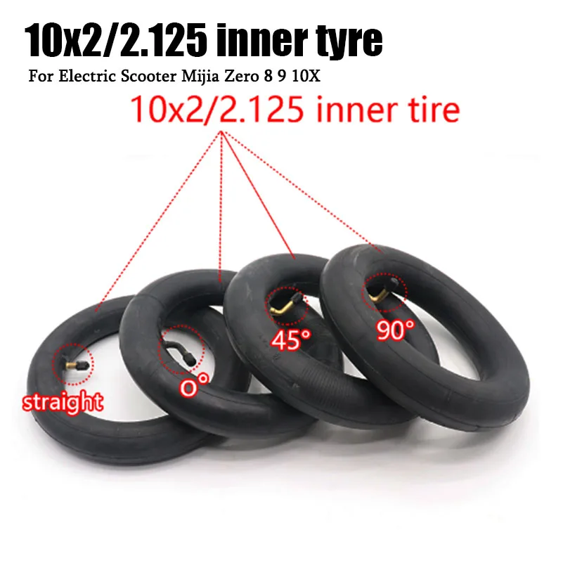 1/2/5/10 pièces 10x2/2.125 pneu pneumatique en caoutchouc butyle d'origine 10x2 10x2.125 caméra avec chambre à air de 10 pouces pour Scooter électrique B