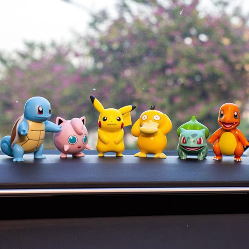 Pokemon Action Figures อะนิเมะการ์ตูน PVC ของเล่น Pikachu Charmander Psyduck Bulbasaur Kawaii รวบรวมตุ๊กตาเด็กของขวัญ