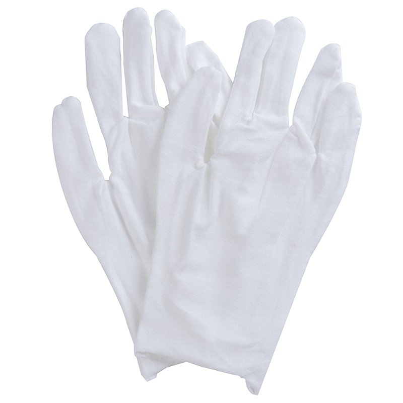 Guantes Blancos de algodón puro, protección para el trabajo, etiqueta de papelería, paño para el sudor