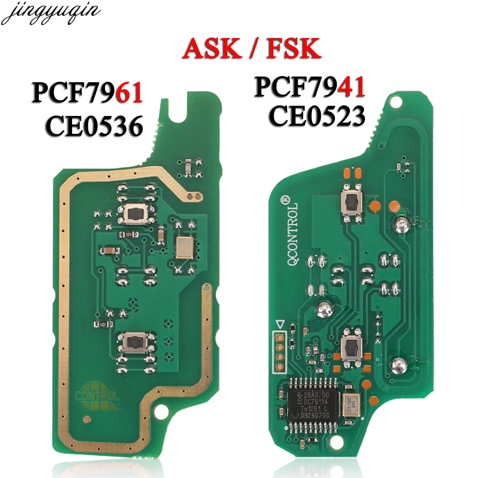 Jingyuqin Afstandsbediening Sleutelbord ID46 PCF7941/7961 433 MHZ Voor Peugeot 107 307 407 308 408 607 Citroen C2 C3 C4 C5 VRAGEN/FSK CE0523/0536