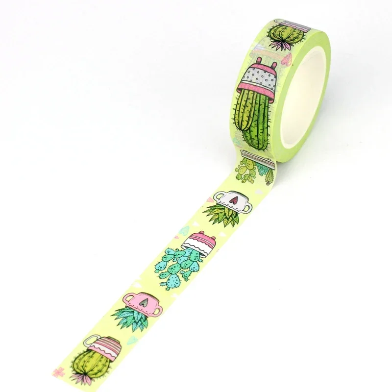 ใหม่ 1PC 10M Decor Succulent พืชแคคตัส Washi เทปสําหรับ Scrapbooking Journaling กาว DIY Masking เทปเครื่องเขียนน่ารัก