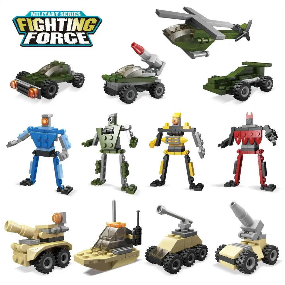 Bloques de construcción transformables de la serie de robots 12 en 1, rompecabezas educativo DIY con minifiguras, perfecto para juegos creativos de niños