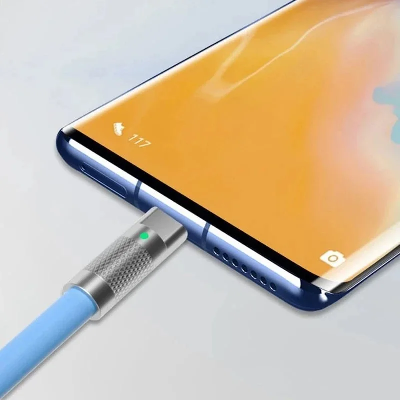 120w 6a 초고속 충전 PD 유형 C 액체 실리콘 케이블 빠른 충전 1M 2M Usb 케이블 Usb C-C 충전기 케이블
