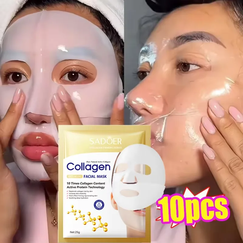 Bio Collagen Anti Wrinkle Facial Mask Anti Aging Fade Fine Line Firming Lift Skin Deep Hydrating Brighten Repair Skin Care