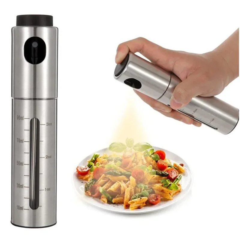 Botella pulverizadora de aceite de oliva para hornear barbacoa, botella pulverizadora de aceite de acero inoxidable 304, botellas pulverizadoras de vinagre, pulverizador BQ, botella de condimento Kitche