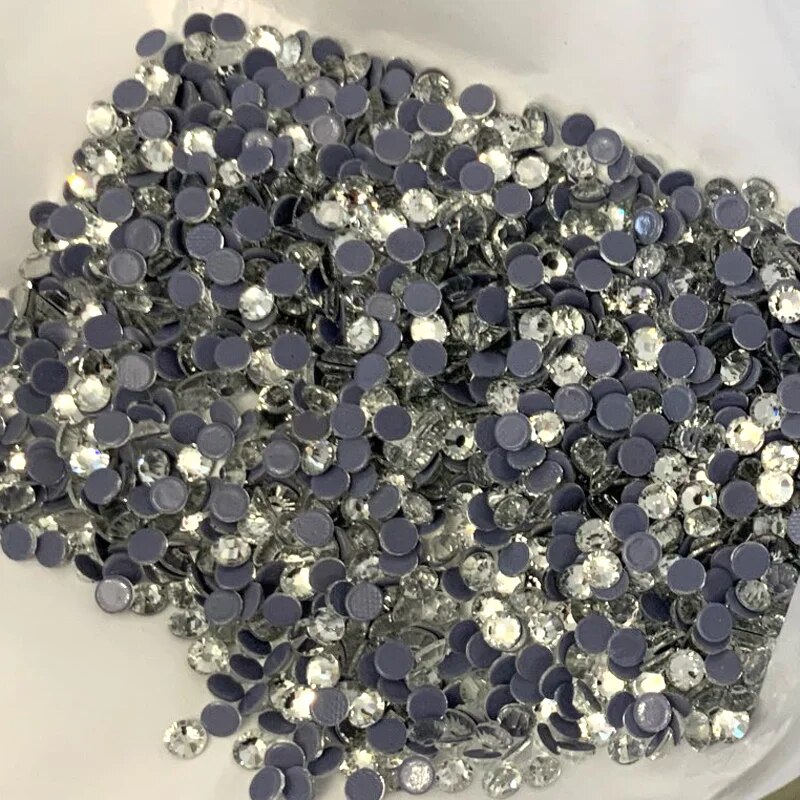 Cristal clair AB Hotfix Strass verre Strass correcteurs pour Nail Art vêtement tissu décorations